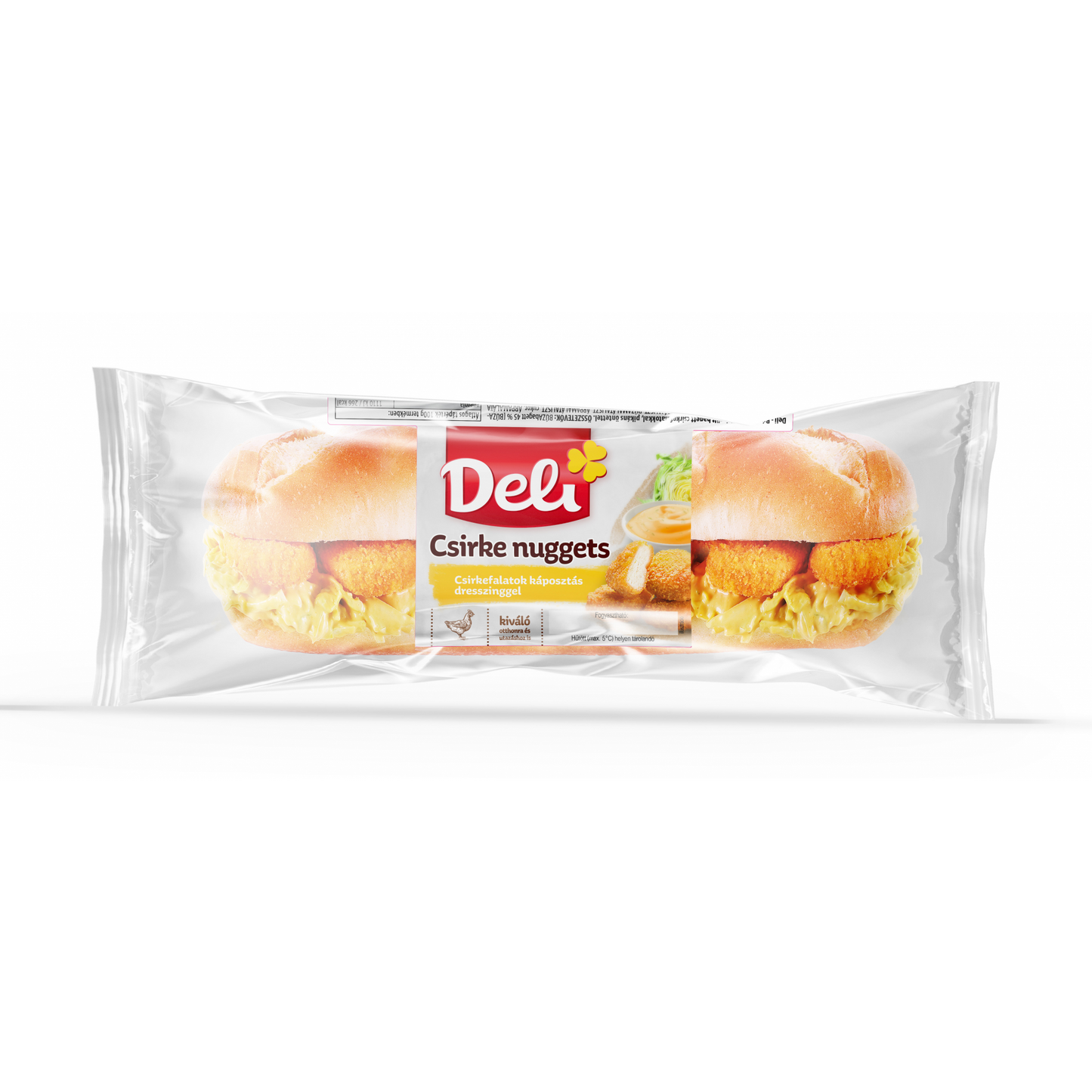 Deli csirke nuggets bagett 200 g