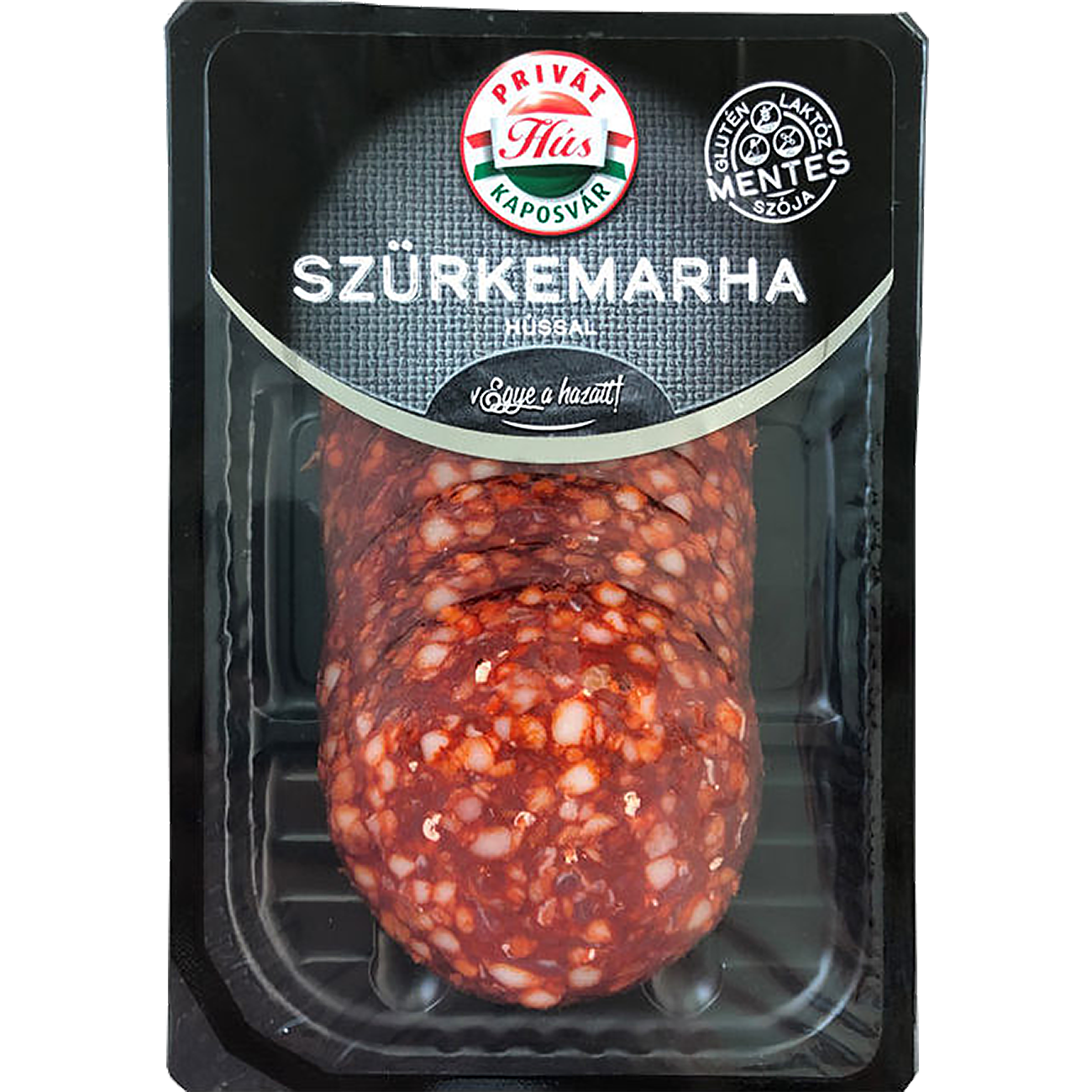 CSIKÓS CSÍPŐS SZALÁMI Szürkemarha és sertéshúsból Füstölt, érlelés-szabályozóval készült penészmentes szalámi szeletelt, védőgázos csomagolásban 60g