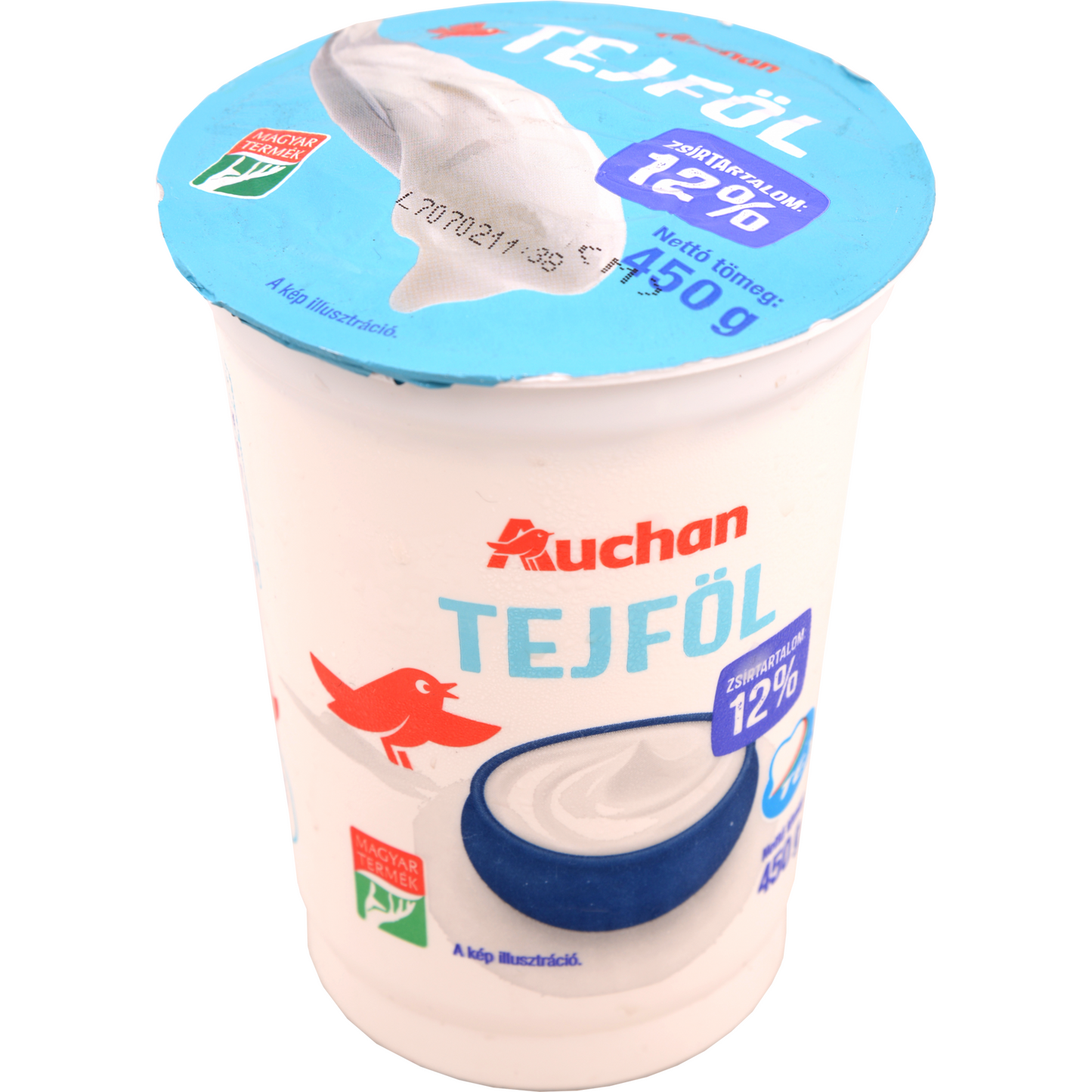Auchan Kedvenc tejföl pasztőrözött, homogénezett 12% 450 g