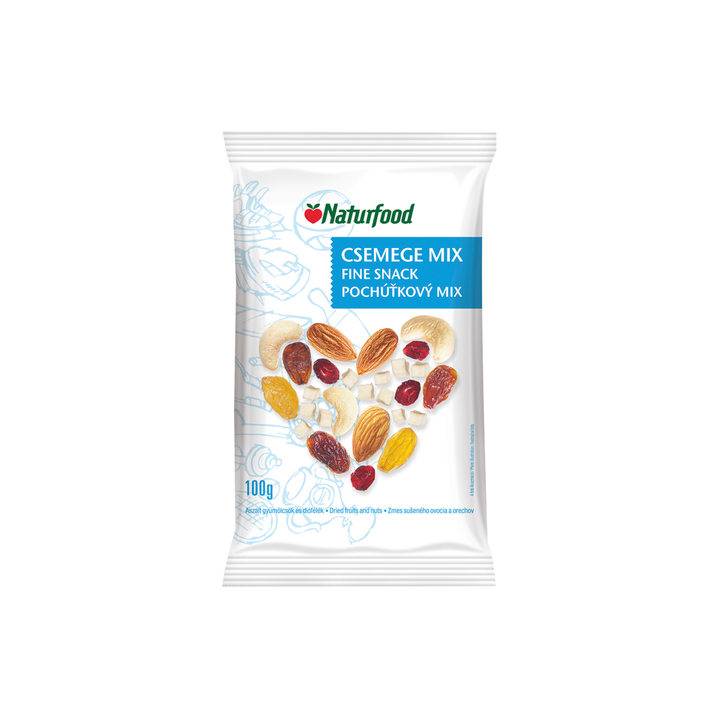Naturfood Csemege Mix aszalt gyümölcsök és diófélék 100 g
