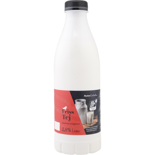 Auchan Collection Gazdától az asztalig friss tej 2,8% 1 l