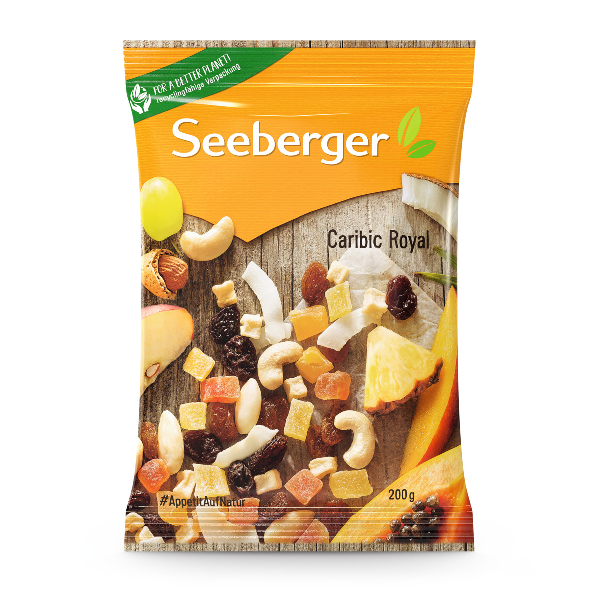 Seeberger Caribic Royal aszalt gyümölcsök és diófélék keveréke 200 g