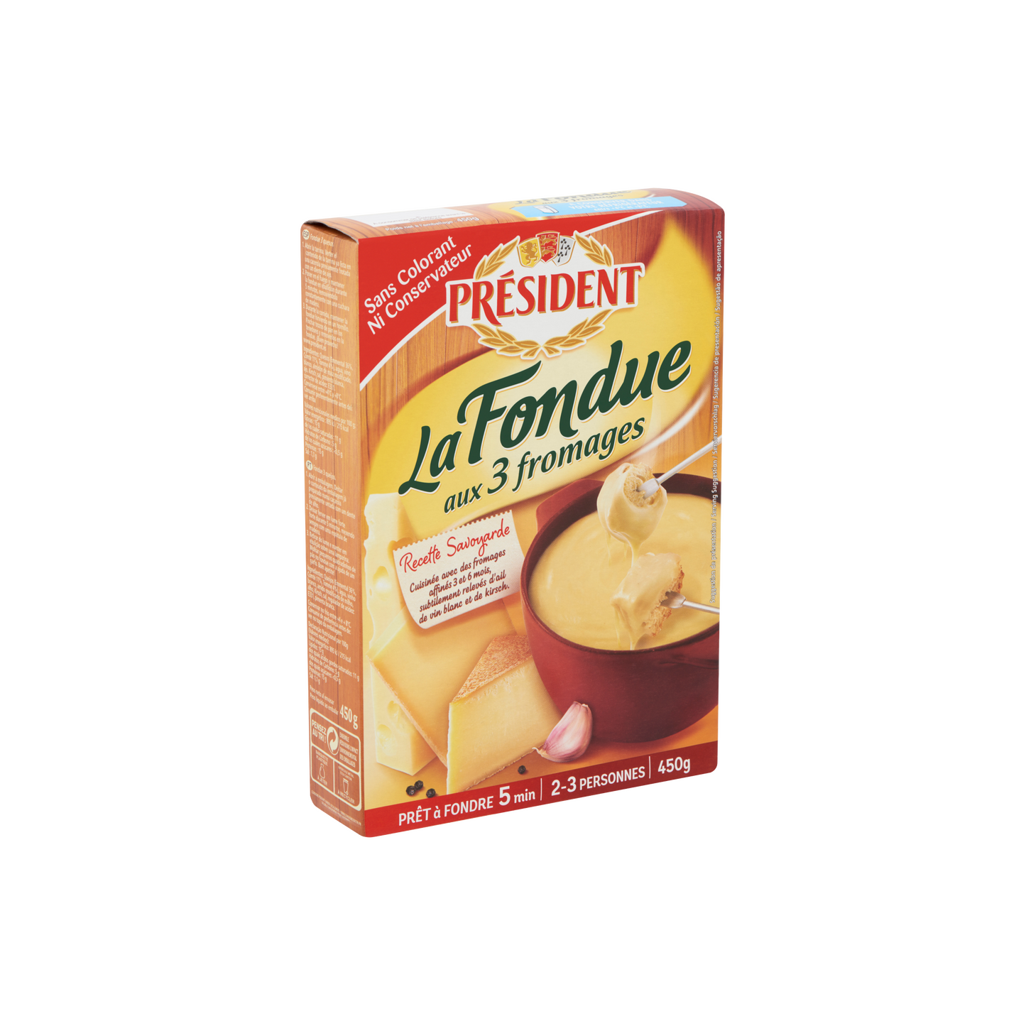 Président 3 sajtos fondü 450 g