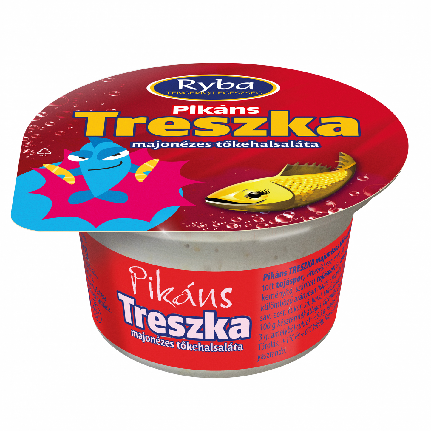 Ryba pikáns treszka majonézes tőkehalsaláta 140 g